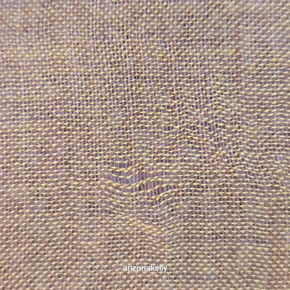 Mila Schon Linen Scarf Yellow Green Brown Earth Tones